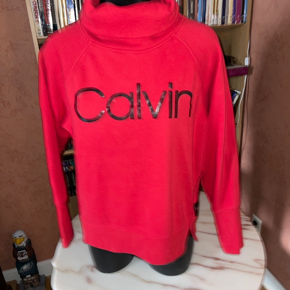 alvin Klein LIMITED EDITION FLEECE Logo sweatshirt Red, Size small.